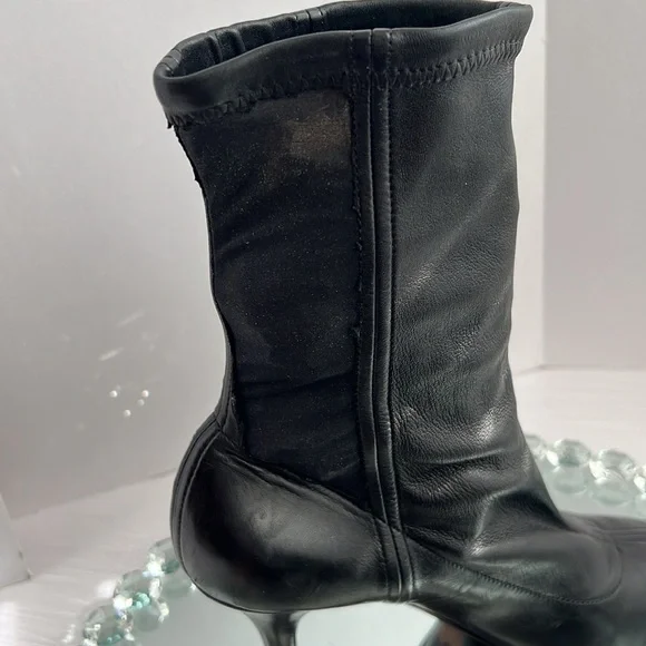 DOLCE & Gabbana black Stretch leather jersey ankle boots size 41 - Picture 11 of 17
